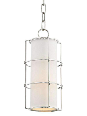 Sovereign 1 Light Pendant Polished Nickel