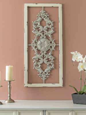 Grey Scroll Panel Wall Decor Gray - Stratton Home Décor