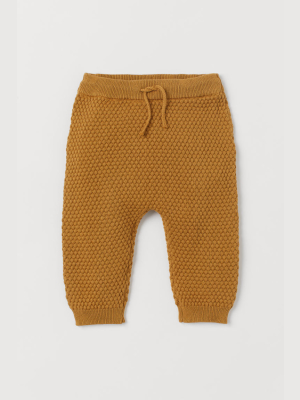 Textured-knit Pants