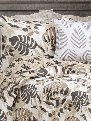 C&f Home Silhouette Palm Brown Full/queen 3 Piece Quilt Set