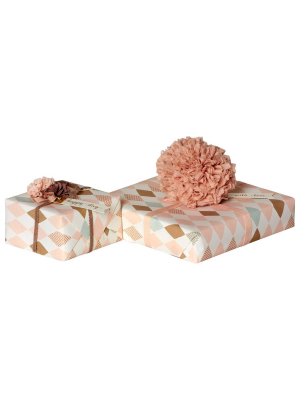 Harlekin Gift Wrap In Rose