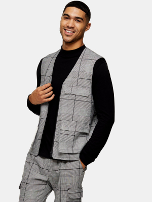 Gray Plaid Vest