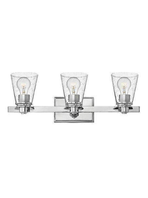 Bath Avon Bath Three Light Chrome With Clear