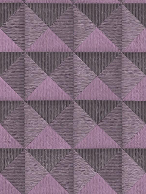 Bethany Textured 3d Effect Wallpaper In Metallic Purple By Bd Wall