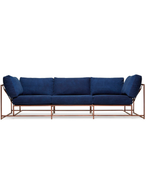 Simon Miller Sofa - Indigo Canvas & Copper