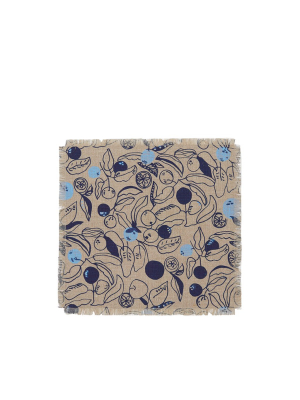 Summer Cocktail Napkin In Blue