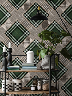 Checkered Patchwork Wallpaper