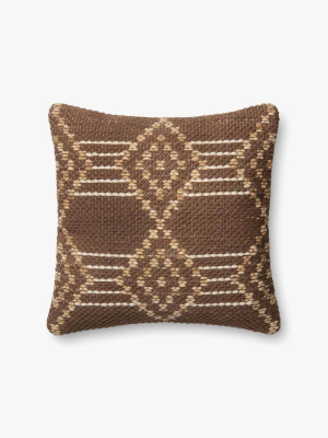 Brown & Multi-colored Pillow By Ed Ellen Degeneres Crafted By Loloi