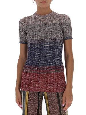 Missoni Ribbed Fitted Short-sleeve Top