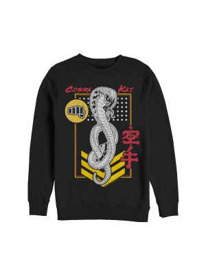 Men's Cobra Kai Snake Geometric Logo Sweatshirt