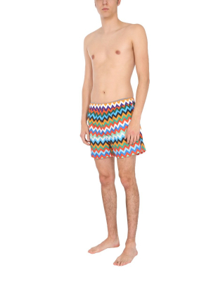 Missoni Zig Zag Patterned Swimming Shorts