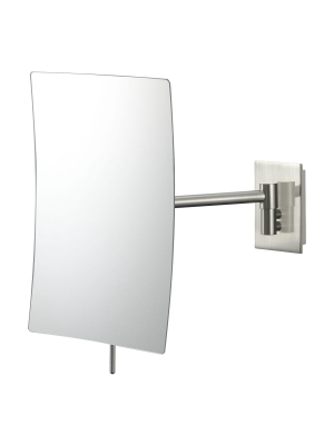 Mirror Image Minimalist Rectangular Wall Mirror 5"x8" Brushed Nickel - Aptations
