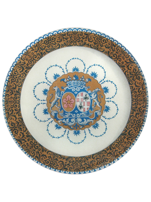 Rosace W/ Crest (faience) - Final Sale