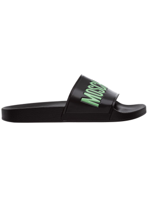 Moschino Logo Pool Slides