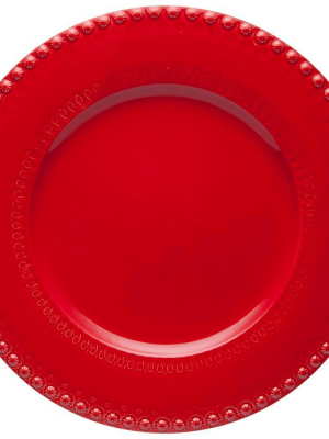 Bordallo Pinheiro Fantasy 13" Red Charger Plate