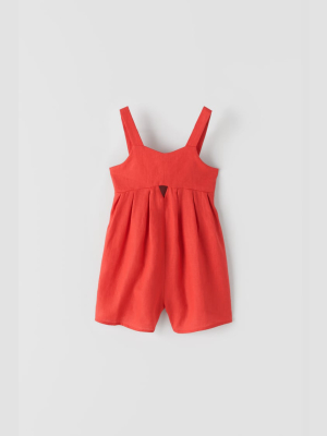 Cut Out Short Jumpsuit