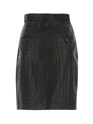 Max Mara Manila Embossed Mini Skirt