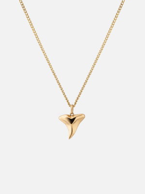 Shark Tooth Necklace, Gold Vermeil