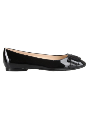 Tod's Logo Plaque Ballerina Flats