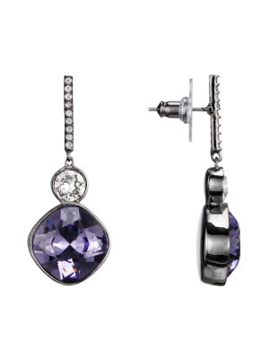 Dian Drop Earring-rhodium/purple