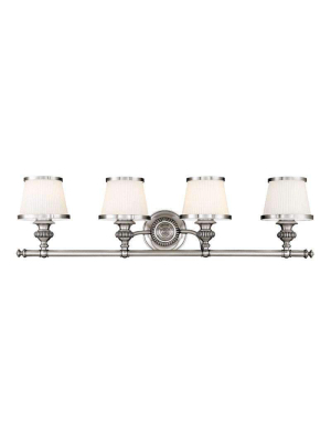 Milton 4 Light Bath Bracket Polished Nickel