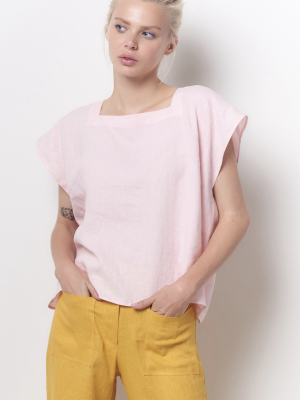 Tina Square Neck Top - Linen