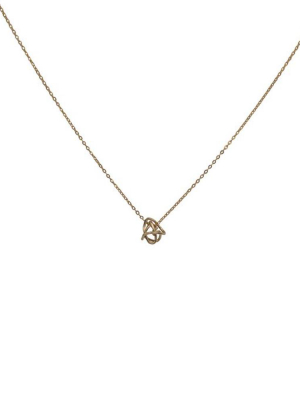 Messy Love Knot Thin Necklace