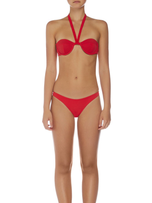 Billie Halter Bralette - Crimson Red