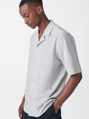 Organic Cotton Camp Collar Short Sleeve Shirt
