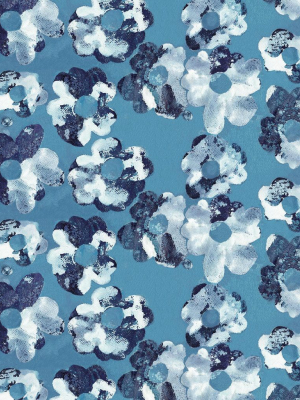 Cherry Blossom Wallpaper In Indigo From The Shibori Collection By Milton & King