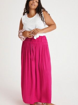 Lynde Smocked Maxi Skirt