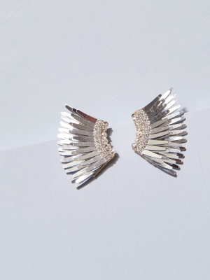 Metallic Mini Madeline Earrings Silver