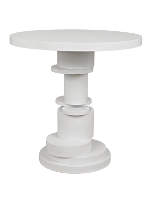 Noir Hugo Solid White Side Table