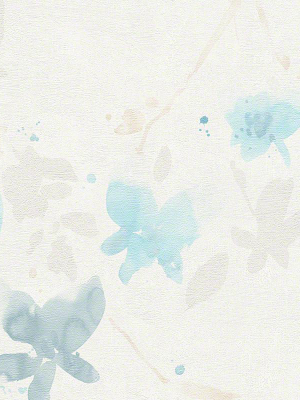 Floral Blossom Wallpaper In Ivory And Light Blue Design By Bd Wall