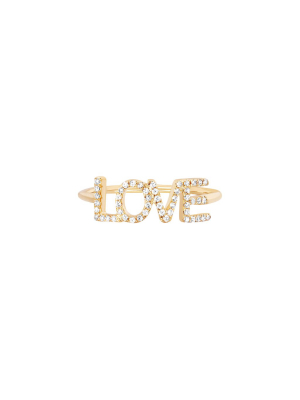 Diamond Love Ring - Yellow Gold