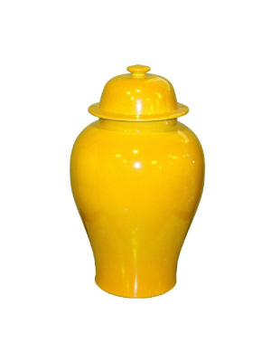 Yellow Temple Jar In Two Sizes