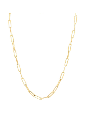 Gold Oval Chain Necklace