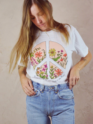 Peace Flower - Everywhere White Tee