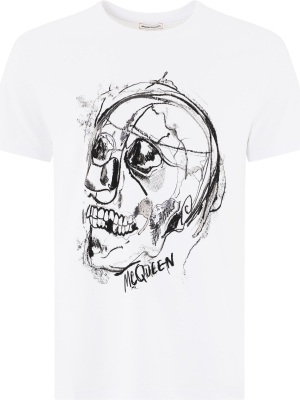 Alexander Mcqueen Skull Printed T-shirt