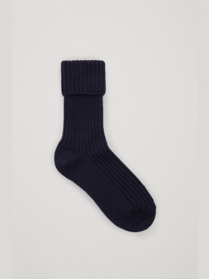 Ribbed Wool Socks