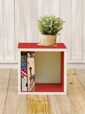 Way Basics Stackable Eco Cube Storage Cubby Organizer Red