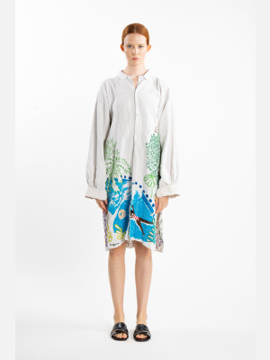 Off White Gentle Embroidered Pool Coat