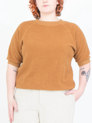 Shaggy Short Sleeve Sweatshirt In Copper