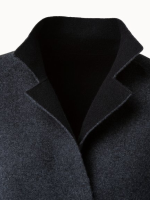 Belted Double Face Cashmere Knit Coat