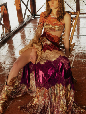 Asymmetric Cutout Lace Dress