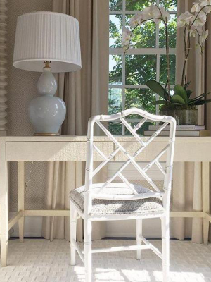 Conrad Desk Off White Faux Raffia