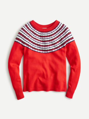 Fair Isle Cashmere Crewneck Sweater