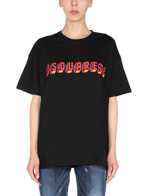 Dsquared2 Logo Print Crewneck T-shirt