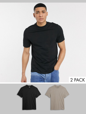 Asos Design 2 Pack Organic T-shirt