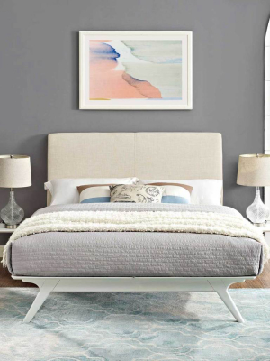 Thames Bed White/beige With Side Tables